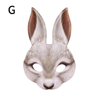 3D Animal Mask Halloween Masquerade Ball Masks Tiger Pig Half Face Mask Party Carnival Fancy Dress Costume Props