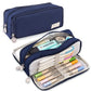 Pencil Case Large Space Storage 3 Compartment Pouch Double Side Opened Student Stationery Desk Organizer School Supplies