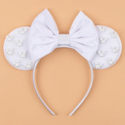 New Trendy Mouse Ears Headband 3.3"Velvet For Girls Soft Bow Hairband Halloween Festival Party Trip DIY Hair Accessories Gifts