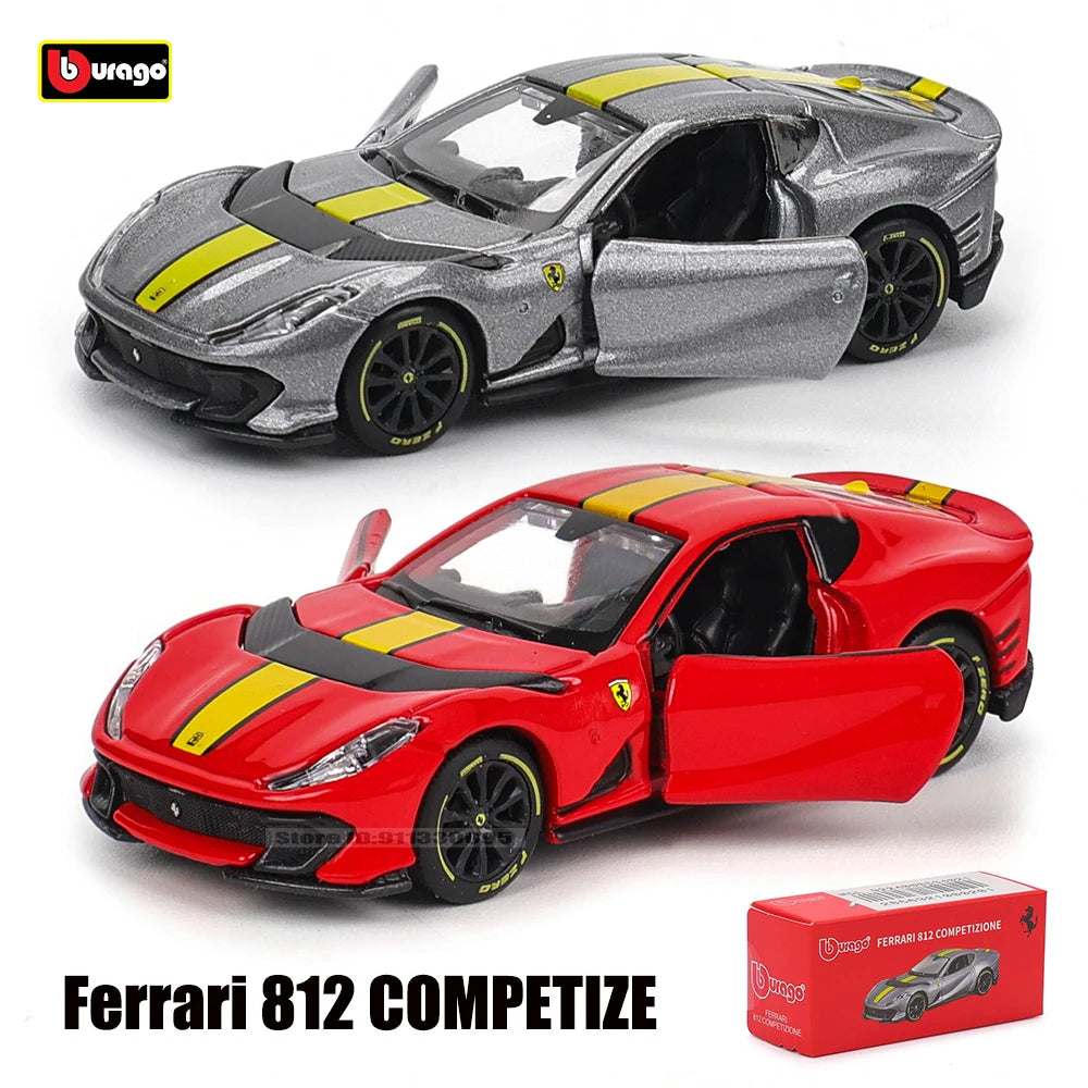 Bburago 1: 64 Ferrari series Multiple choices SP3 812 ENZO F40 F12TDF SF90 458 Car Die Casting Model  Gift Toy