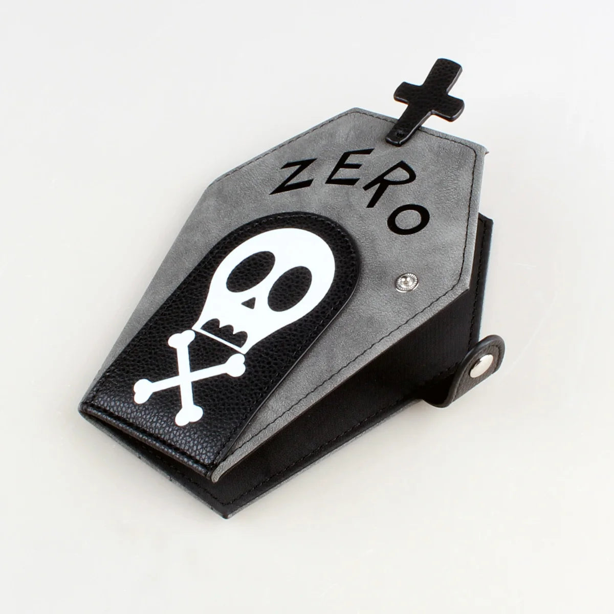 Women's Niche Coffin Shaped Handbag Wallet Double Fold Zero Wallet Unique Halloween Gift