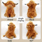 25cm Simulation Highland Cow Plush Animal Doll Soft Stuffed Highland Cow Plush Toy Kawaii Kids Baby Gifts Toy Home Room Decor
