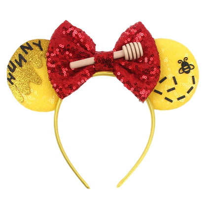 2023 Mouse Ears Headband For Kids Adult Halloween Spider Sequins Bow Hairband Festival Party Cospaly DIY Hair Accessories