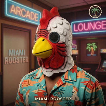 Latex Cartoon Rooster Head Cover Halloween Chicken Costume Mask Miami Cosplay Deluxe Cock Mask Animal Carnival Party Props