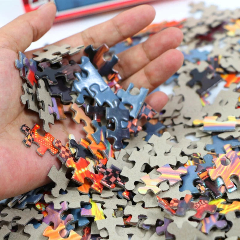 1 Box 500 Pieces 46*28cm Jigsaw Puzzles 500 Pieces Cardboard Picture Landscape Oil Painting Art Puzzles Family Games