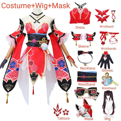 Honkai Star Rail Sparkle Cosplay Costume Full Set Mask Wig Women Role Play Outfit Halloween Carnival Dress for Honkai Star Rail