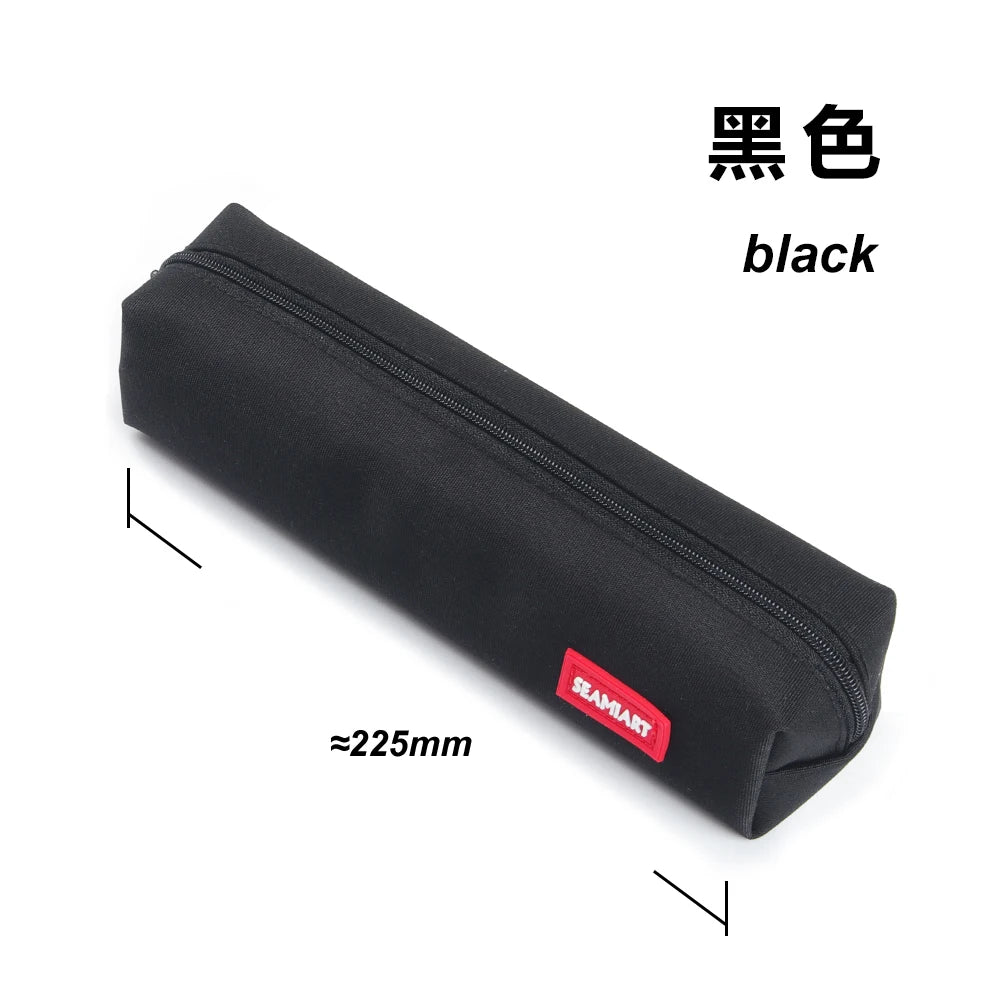 1pc Small Solid Color Simple Zipper Kawai Pencil Case Mini Pen Bags Papeleria Stationery for School Office Suppliers