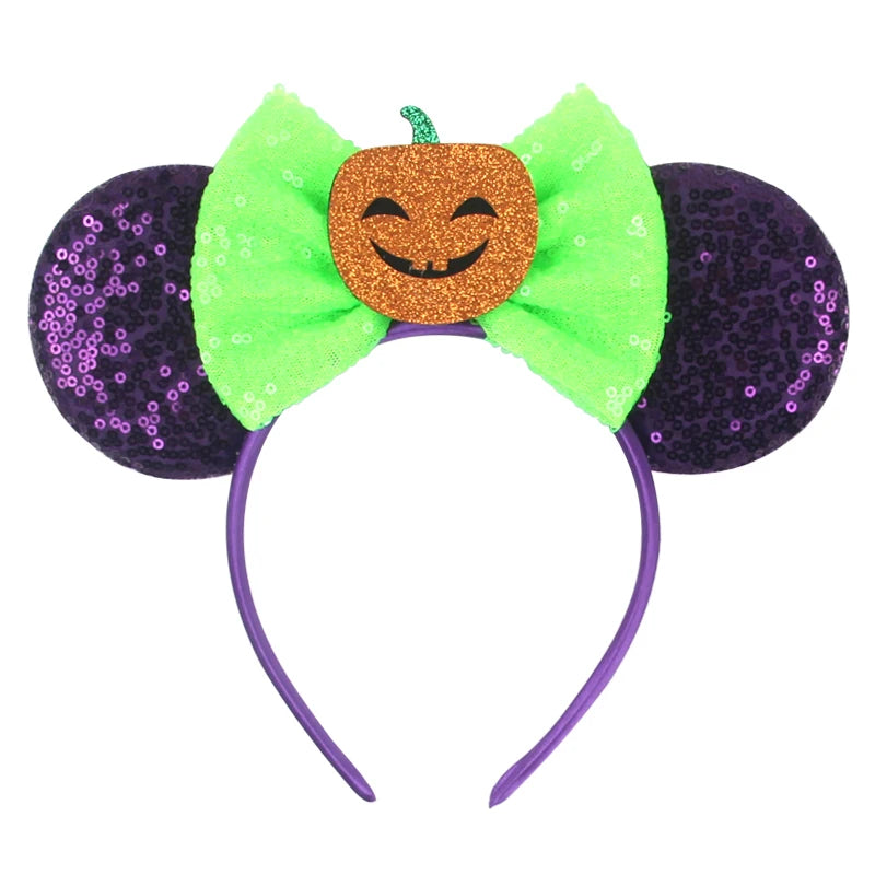 2026 Latest Halloween Cobweb Ears Headband Women Festival DIY Mouse Hairband Kids Party Villains Cosplay DIY Hair Accessories