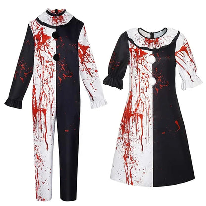 Art The Clown Cosplay Costume ‌Terrifierr 3 Bloody Outfits Killer Clowns Jumpsuits for Halloween Carnival Party Horror Costumes