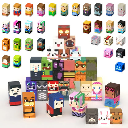 Magnetic Building Blocks Magnet World Character People Animal Brick Cube STEM Educational Toy Gift for Boys Girls Children