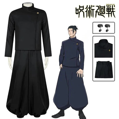 Gojo Satoru Cosplay Costume Uniform for Men Jujutsu Kaisen Cosplay Outfit And Sunglasses Geto Suguru Cosplay Uniform