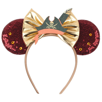 2024 Halloween Mouse Ears Headband Sequins Bow Hairband For Women Featival Party DIY Hair Accessories Boutique