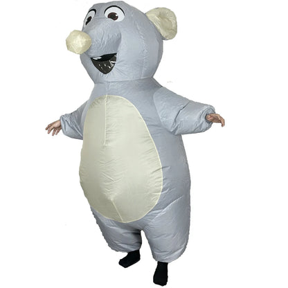 Inflatable Mouse Costume for Adult Blow up Mouse Rat Cosplay Costume Funny Halloween Party Carnival Cosplay Costume Suit