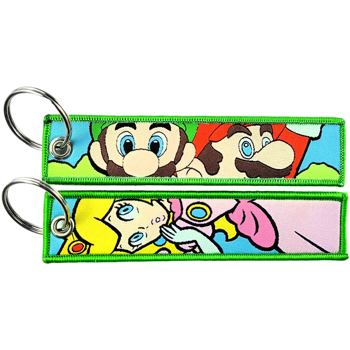 One Piece Anime Key Chains with Cute Jet Manga Embroidery Fashion Key Tag for Jewelry Accessory Key Ring Holder Gift Anime Fans