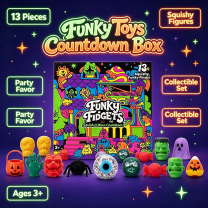 Halloween Party Advent Calendar 13 Days Spooky Squishy Slow Rise Stress Relief Countdown Gift Box Party Favors Advent Calender