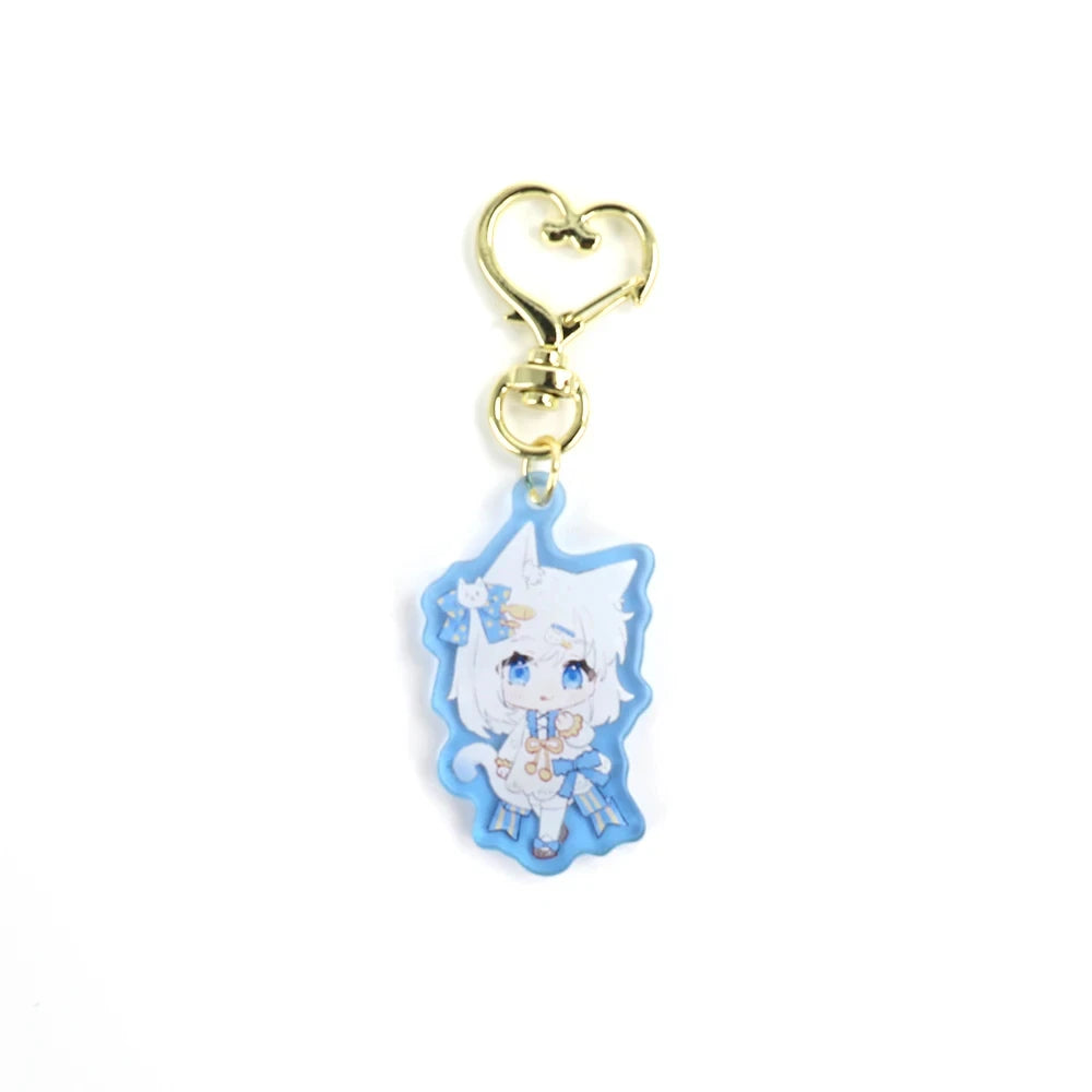 Custom Acrylic Keychain Customized Double Sided Printing Epoxy Hologram Keychains Design Game Anime Cartoon Logo Key Chain Gift