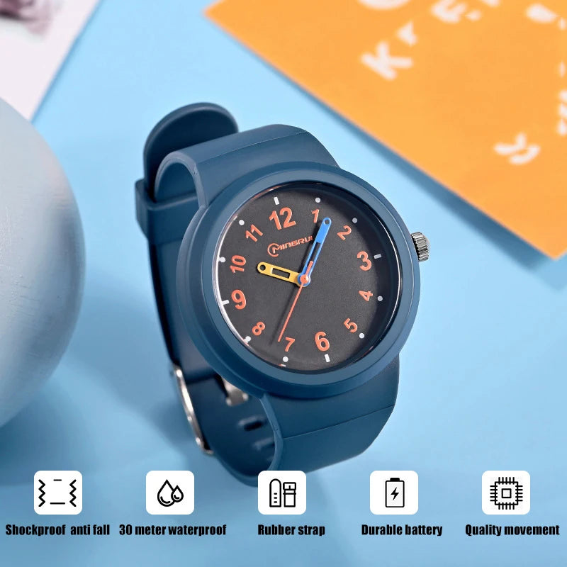 UTHAI CA03 3-12 Year Old Children's Watch Fashion Simple Sports Comfortable Waterproof High Boys Girls Quality Quartz Watches
