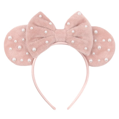 New Trendy Mouse Ears Headband 3.3"Velvet For Girls Soft Bow Hairband Halloween Festival Party Trip DIY Hair Accessories Gifts