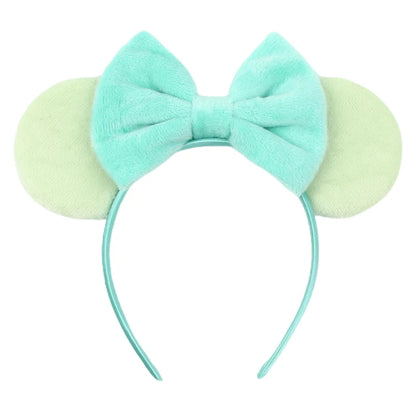 New Trendy Mouse Ears Headband 3.3"Velvet For Girls Soft Bow Hairband Halloween Festival Party Trip DIY Hair Accessories Gifts