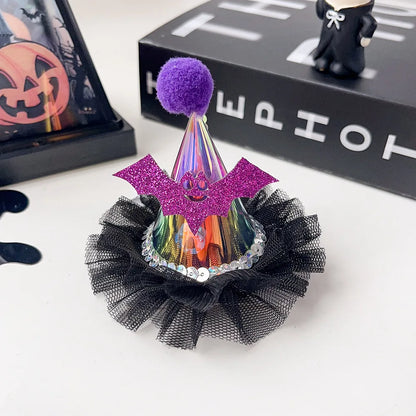 European Style Halloween Hair Clips Creative Pumpkin Ghost Bat Barrettes Themed Party Accessories Unisex