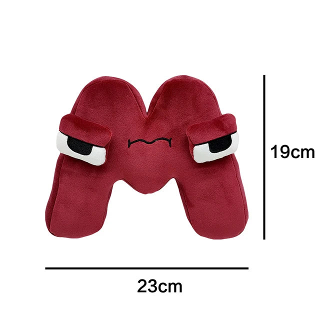 Alphabet Lore Plush Toys A-Z English Letter Stuffed Animal Plushie Doll Toys Gift For Kids Children Educational Christmas Gifts