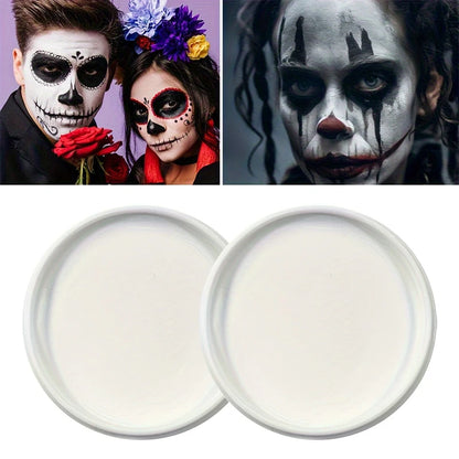 White Black Red Face Body Paint Adult Oil Body Paint Set FX Clown Vampire Skeleton Role Play Halloween Makeup with 6 Brushes