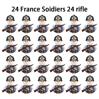 40/set World War II military building blocks National army soldier Character weapon assembly building block Children's toy gifts