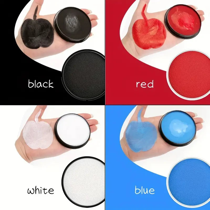 30G Water Monochromatic Face Body Painting Palette Halloween Festive Washable Face and Body Paint Makeup Costume Body Partie