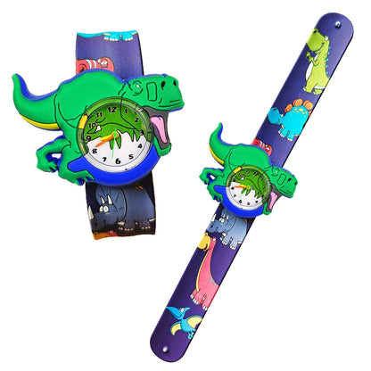 Cartoon Printed Strap Children's Watch Colorful Silicone Baby Birthday Gift Kids Study Time Toy Girls Boys Watch Clock Bracelet