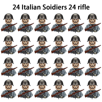 40/set World War II military building blocks National army soldier Character weapon assembly building block Children's toy gifts