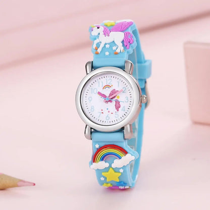 Rainbow Winged Unicorn Pegasus Children's Cartoon Watch