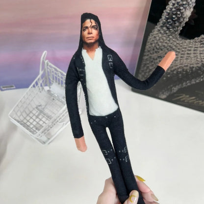 Michael Jackson Plush Doll With Wire Frame Poseable Figure Movable Joints Abstract Toy Fan Collectible Gift Home Decor
