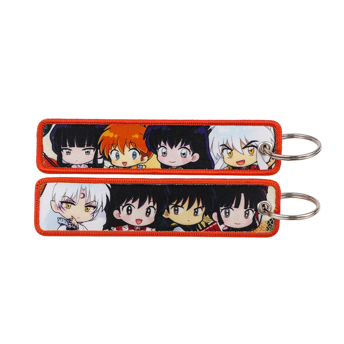 Popular Anime Character Embroidery Keychain Cool Cartoon Key Tag Motorcycles Cars Backpack Chaveiro Fashion Keyring Friend Gifts