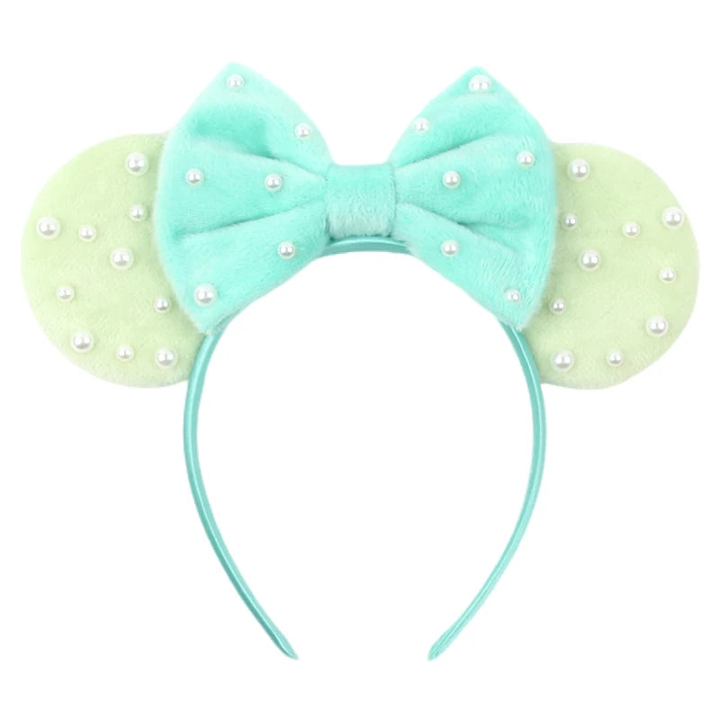 New Trendy Mouse Ears Headband 3.3"Velvet For Girls Soft Bow Hairband Halloween Festival Party Trip DIY Hair Accessories Gifts