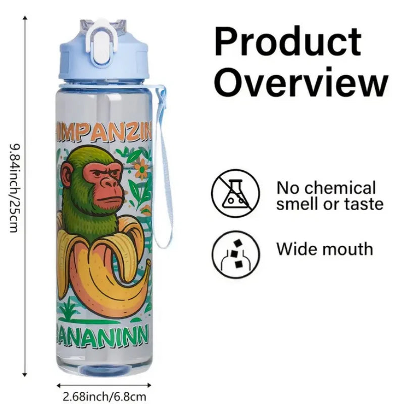 750ML Italian Brainrot Water Bottle Outdoor Drinking Cartoon Sports Cups Tung Tung Tung Sahur Tralalero Tralala Christmas Gifts