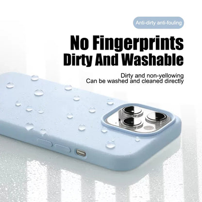 Original Liquid Silicone Phone Case For APPLE iPhone 11 13 12 14 15 16 Pro Max Plus 16E Cases Shockproof Protective Back Cover