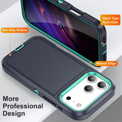 3 in 1 Heavy Armor Defend Phone Case For iPhone 18 17 Air 16 15 14 Plus 13 12 Pro Max  Hard Plastic Frame TPU Back Cover