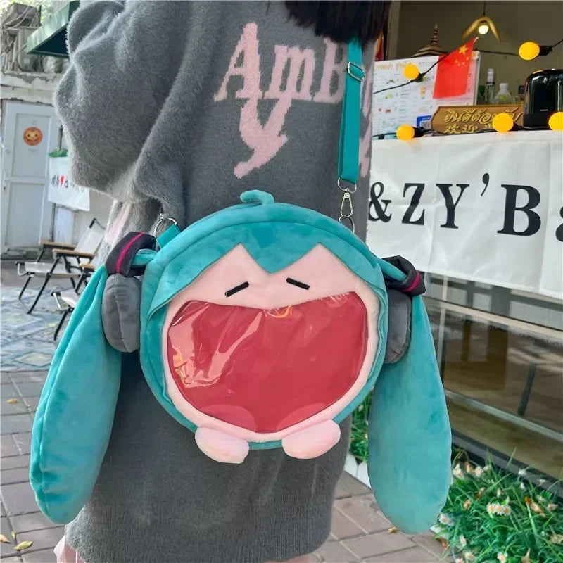 Hatsune Miku Shoulder Bag Backpack Cute Anime Plush Cartoon Kawaii Knapsack Student Bag Packet For Gifts Toys....