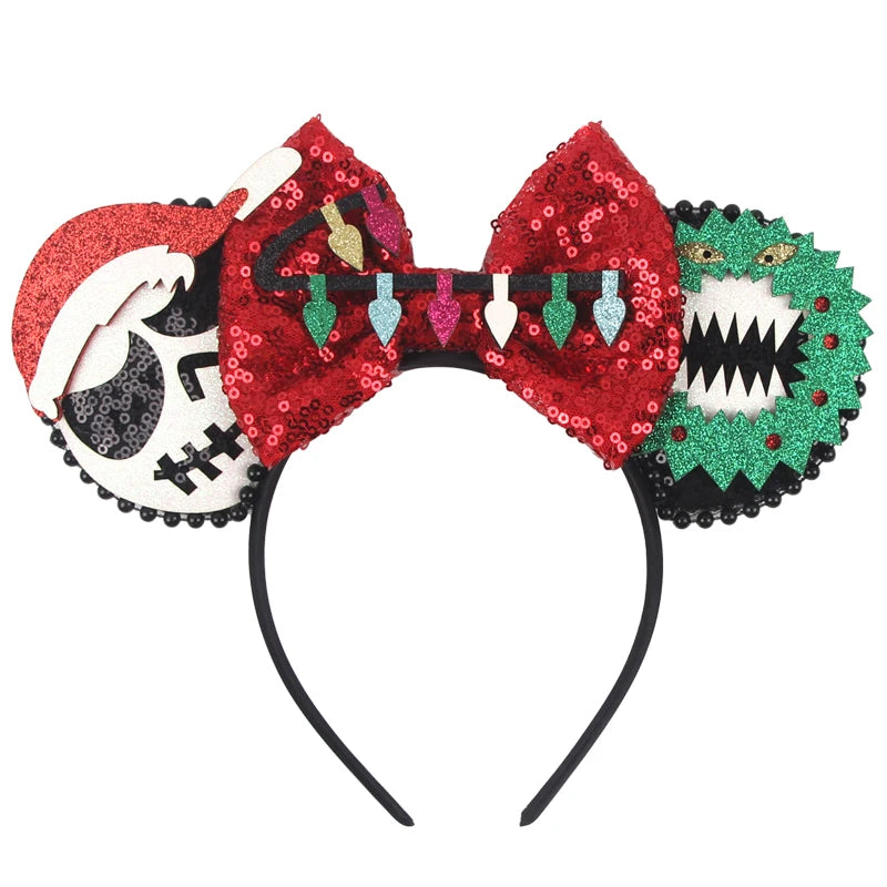2026 Latest Halloween Cobweb Ears Headband Women Festival DIY Mouse Hairband Kids Party Villains Cosplay DIY Hair Accessories
