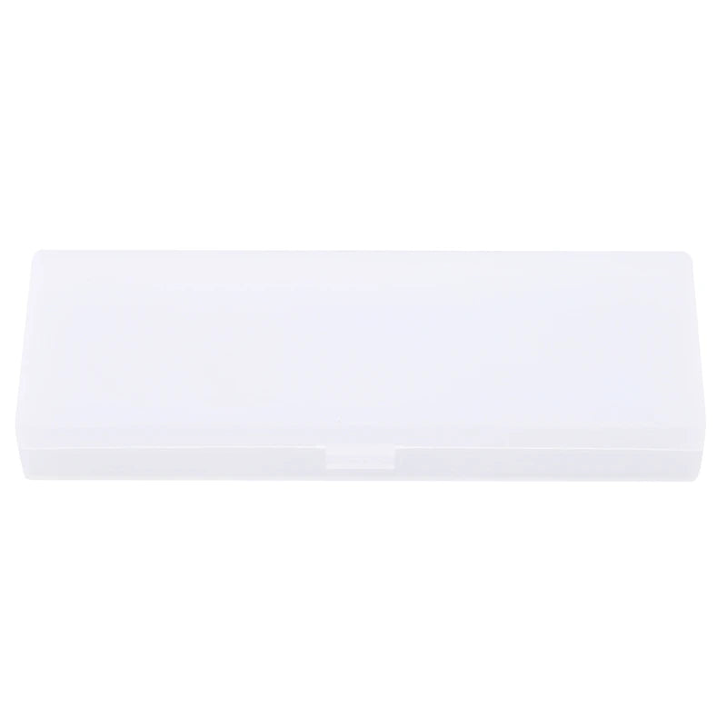 Pencil Cases School Office Simple Matte Transparent Plastic Box Frosted Pink Green White Pens Storage Stationery Supplies