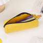 Solid Color Pencil Case Simple Pencil Bags For Student New Stationery School Supplies Kids Gift Zipper Big Cosmetic Bag