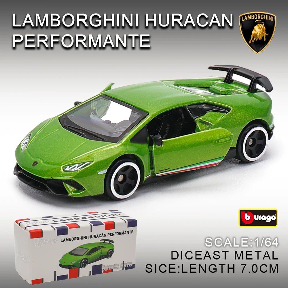 Bburago 1:64 golf Porsche 911 Shelby Raventon Mustang Lamborghini Collection Series Car Die Casting Model Gift Toy
