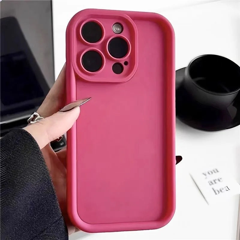 Candy Color Soft TPU Case For iPhone 18 17 17e 16 14 15 Pro Plus 13 12 11 Pro Max 16e Shockproof Silicone Phone Cover Fundas