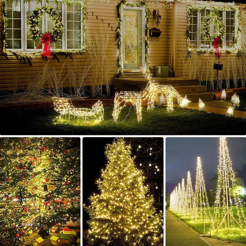 Solar LED Light Outdoor Waterproof Fairy Lights String Christmas Halloween Decoration Festoon Garden Led Lamp Party Supplies