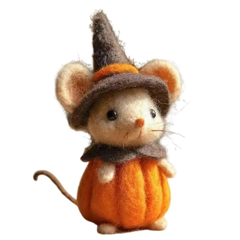 Wool Felt Pocket Handmade Diy Material Finished Product Set Halloween Cute Ghost Pumpkin Mouse Felt Finished Product