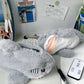 1PC Large Capacity Pen Pouch Stationery Storage Box Cute Plush Ocean Shark Pencil Case Portable Cosmetic Bag School Office Supplies