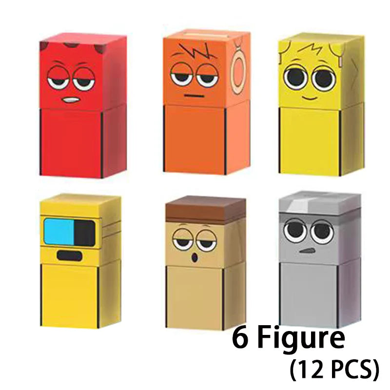 Magnetic Building Block Sprunki Magnet Cube Mine World Kid Gift Set for Boy Girl Children Age 3+ DIY Model STEM Sensory MusicToy