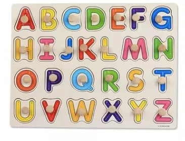 Baby Wooden Puzzles Montessori Toys 1 2 3 Years Toddler Toys Hand Grab Board Alphabet Number Cognition Learning Educational Toys