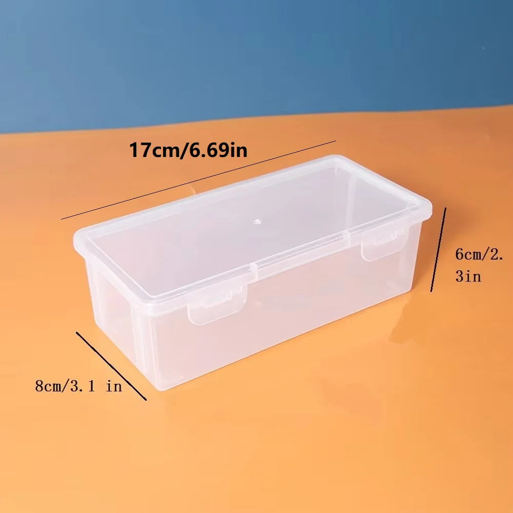 1pc Translucent PencCase Large Capacity Lightweight Convenient for School Supplies Storage Pen Box Organizer Box