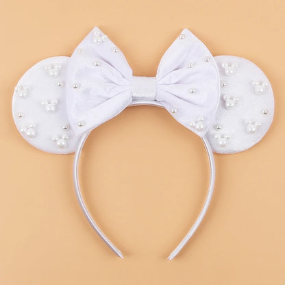New Trendy Mouse Ears Headband 3.3"Velvet For Girls Soft Bow Hairband Halloween Festival Party Trip DIY Hair Accessories Gifts
